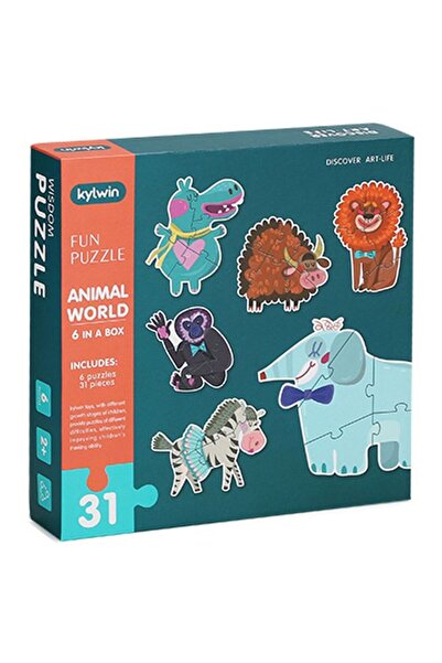 HALAMODO أحجية الصور المقطوعة 6 قطع من عالم الحيوان 22-3001 كيلو وات