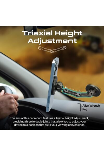 Generic Ultra Fast 15W MagSafe Magnetic Wireless Car Charger Triaxial Phone Holder