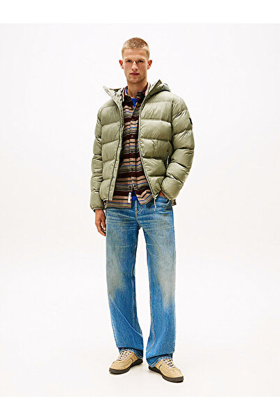Tommy Hilfiger erkek tjm hooded logo puffer mont