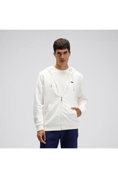 Ellesse Em581-Of Zippered Hooded Men's Sweatshirt - Off White