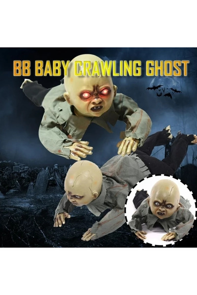 Twin Store Moving Baby Ghost Zombie Decoration Crawling on the Floor with Sou...