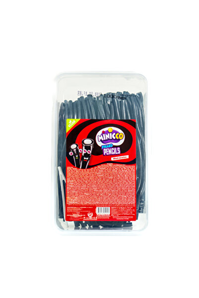 MİNİCCO BABY أقلام مينيكو المحشوة - حلوى طرية بنكهة عرق السوس الأسود (علبة ١٠٠٠ غرام)