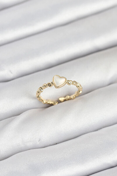 Epilons خاتم نسائي من النحاس الذهبي على شكل قلب من Bfs