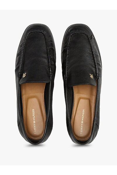 Tommy Hilfiger kadın soft leather squared loafer