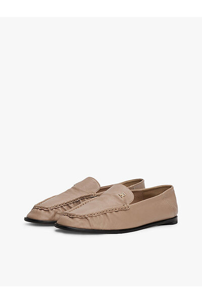 Tommy Hilfiger kadın soft leather squared loafer