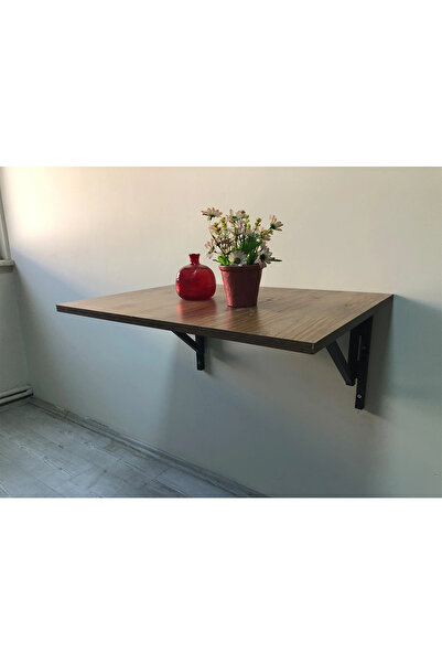 adımshops Duvara Monte Katlanır Sehpa Çay Seti sehpa Balkon ve Teras sehpası 50x70cm