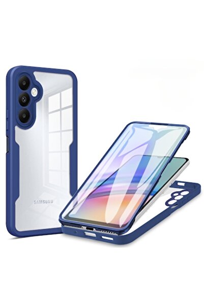 FONIX Калъф, съвместим с Samsung Galaxy A55 5G, 360° цветен щит - син