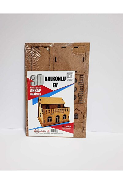 Genel Markalar 3D Ahşap Maket Balkonlu Ev - 1111589-20251919