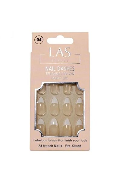 LAS BEAUTY لاس بيوتي أظافر تركيبة لاصقة فرنش رقم 04 -24 قطعه