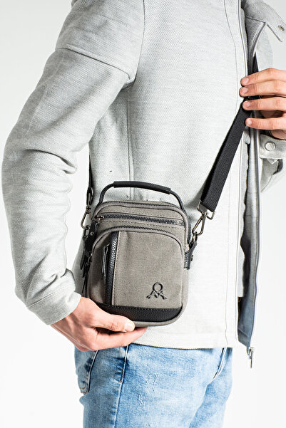 MEGA ÇANTA Canvas Series Multi-Compartment Crossbody/Handheld Men's Bag