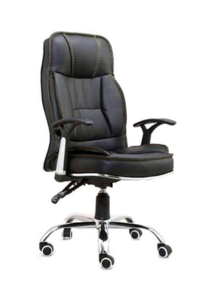 Traffic Chairs كرسى دوار جلد اسود