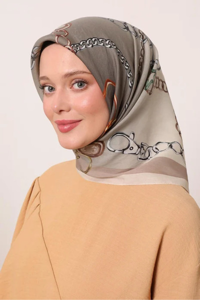 LuvenSara وشاح مزين بالزهور - بيج بوزكير