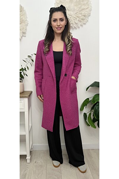 styleFlex Palton pufos din material imitatie lana