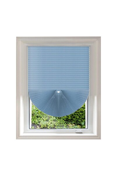 MaffStuff Fan-Type Self-Adhesive Blinds 60 x 150 cm, Blue Color – No Drilling, Quick Installation for Window