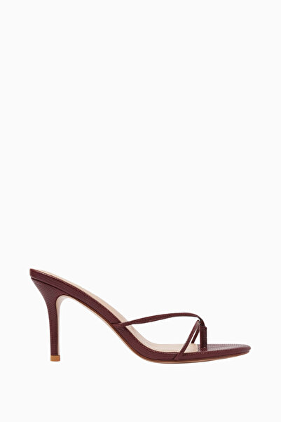 FEMME LA Sicilian 85 Luxury Vegan Leather, Thin Strap Handmade Mule Slippers