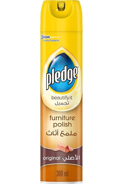 Pledge بخاخ تلميع الأثاث والخشب الأصلي، 300 مل