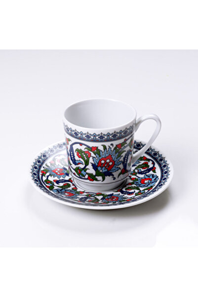 Güral Porselen Gözde Double 4 Piece Coffee Cup Set for 2 People 60932