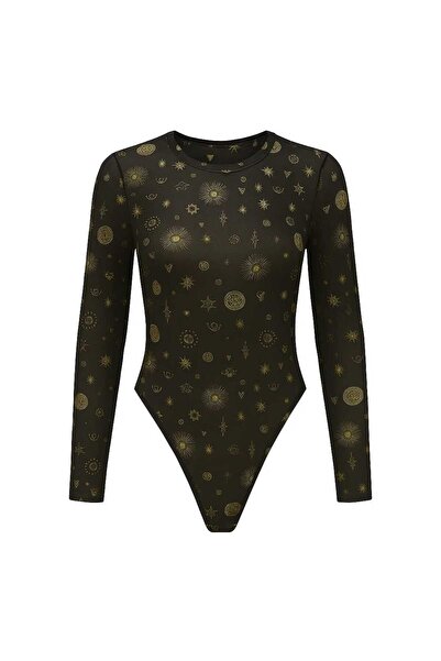 Touz Moda Διαφανής βασική μπλούζα με μακριά μανίκια