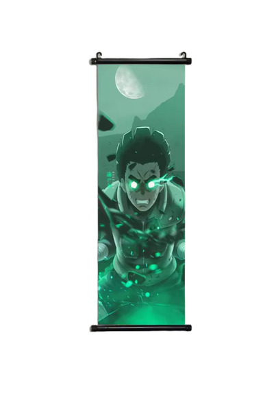 No branded Poster pe pânză, Naruto Shippuden, Personajul Rock Lee, A 5-a Poartă Deschisă, 45x100 cm