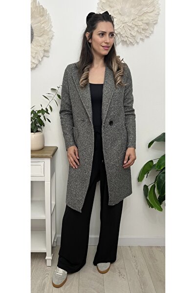 styleFlex Palton pufos din material imitatie lana