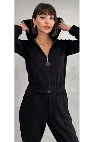 ezber moda طقم رياضي نسائي من المودال مع قلنسوة وأرجل مطاطية