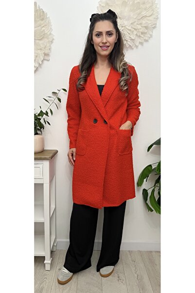 styleFlex Palton pufos din material imitatie lana