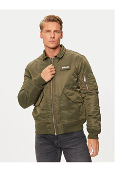 Schott NYC Ανδρικό Bomber Jacket 210100RS Πράσινο