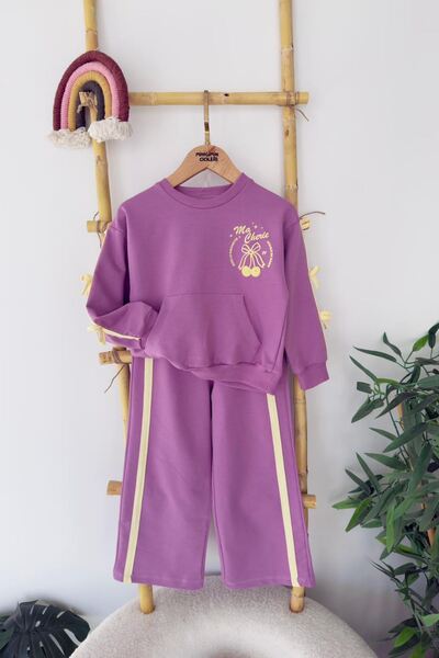 Minigimin Cicileri Set pentru fetiță cu detaliu de fundă cu imprimeu de cireș...