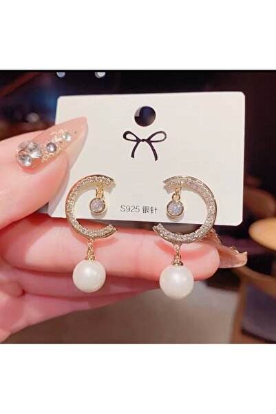 Shiklik Stone Pearl Women's Shiny Earrings