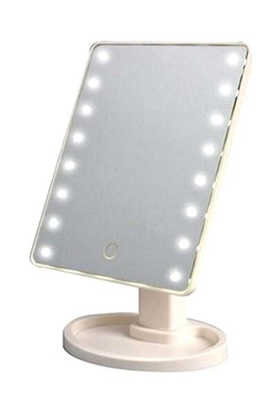 Generic LED Light Makeup Countertop Vanity Mirror White 30 x 15cm