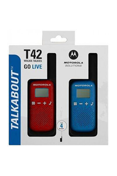 Motorola Set of two radio stations T42 Red/Blue Walkie Talkie