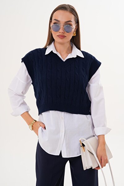 ŞİMAL Жіночий в'язаний светр з візерунком 255182 -