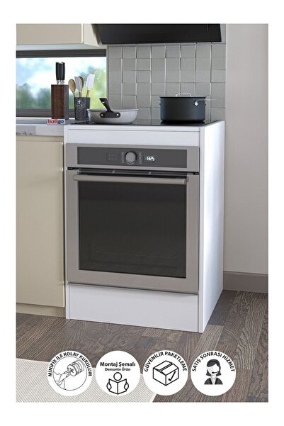 trendkonsept Ankastre Fırın Dolabı Ankastre Dolabı Ankastre Ocak Dolabı Beyaz-Organizer