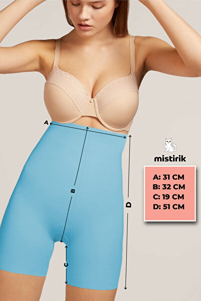 MİSTİRİK Μοντέλο Porfy Αποτελεσματικό κορσέ σορτς με κοπή με λέιζερ χωρίς ίχνη, μπλε χρώμα