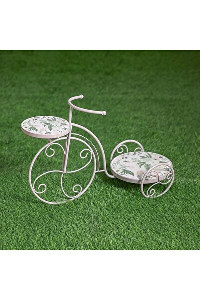Danube Home مزهرية على شكل دراجة هوائية – حامل نباتات معدني عتيق للحديقة أو ا...