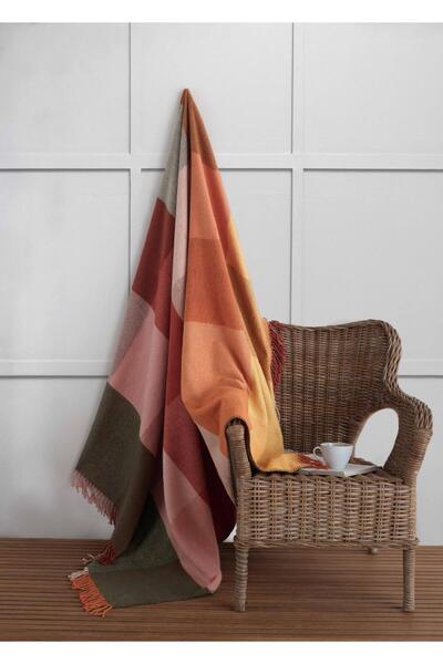 Bayev Orange Scotch Single Cotton Blanket 150 X 200