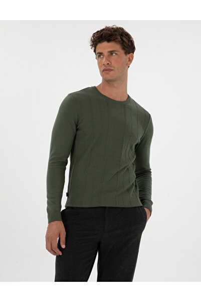 Pierre Cardin ΑΝΔΡΙΚΟ ΠΟΥΛΟΥΡΙΑ ΜΕ ΣΤΡΟΓΓΥΛΟ ΛΟΥΡΑΚΙΑ ΑΠΟ ΒΑΜΒΑΚΙ