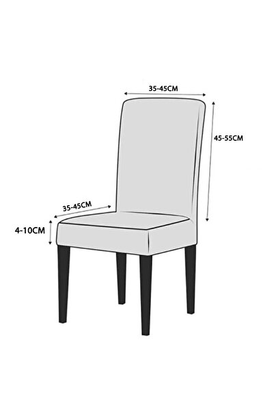 StarMall Jakarli Şal Desen Etekli Sandalye Örtüsü, yüksek Kaliteli, yıkanabilir, esnekli, lastikli 1 Adet