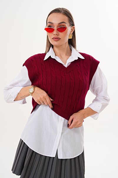 ŞİMAL Жіночий в'язаний светр з візерунком 255182 -