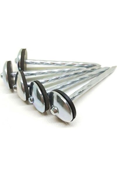 hırdavatevreni KZY GALVENİZ ÇATI ÇİVİSİ 8 cm 7016 GRİ (2,5 Kg)