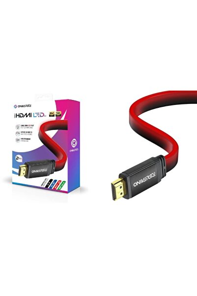 Oniverse HDMI 2.1 Cable LED 8K Red, 2 meters