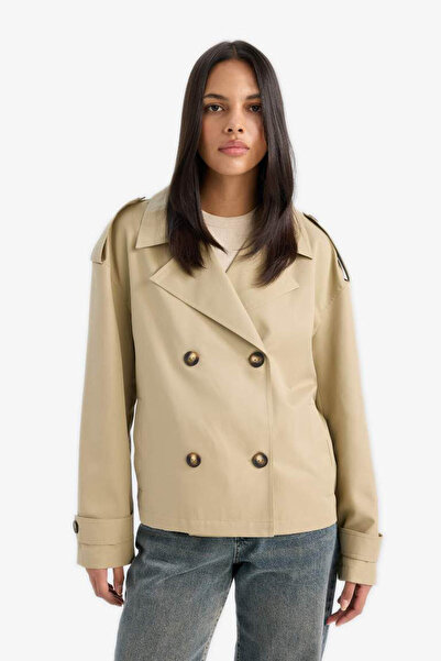 DeFacto Açık Haki Kadın Trençkot E8581AX/KH405