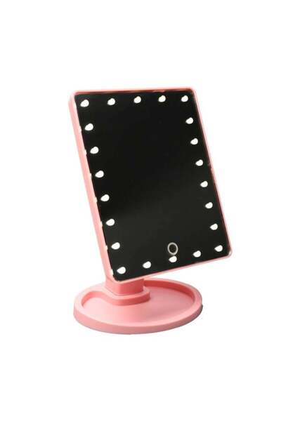 CoolBaby طقم مرآة مكياج LED مكون من قطعتين باللون الوردي