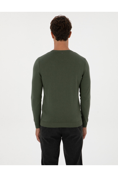 Pierre Cardin ΑΝΔΡΙΚΟ ΠΟΥΛΟΥΡΙΑ ΜΕ ΣΤΡΟΓΓΥΛΟ ΛΟΥΡΑΚΙΑ ΑΠΟ ΒΑΜΒΑΚΙ