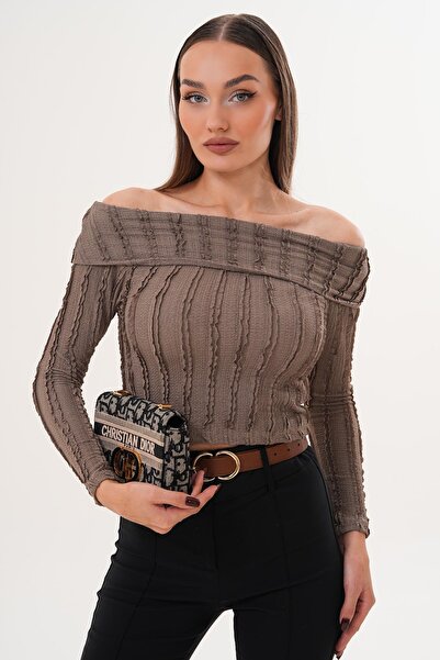 ŞİMAL Kadın Madonna Yaka Bluz 255335 -