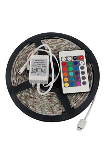 Generic Non-Waterproof Flexible LED Strip Light With Remote Control Multicolour 5meter