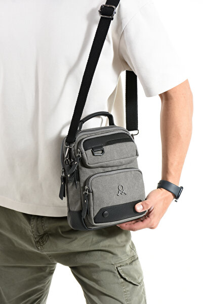 MEGA ÇANTA Canvas Series Multi-Compartment Crossbody/Handheld Men's Bag