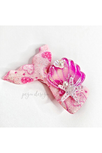 pegu baby collection Pink Glittery Deni Girl Hair Clip, School, Nursery, Baby...