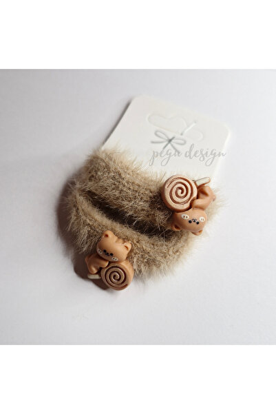 pegu baby collection Brown Figured Plush Small Rubber Buckle Children's Nurse...