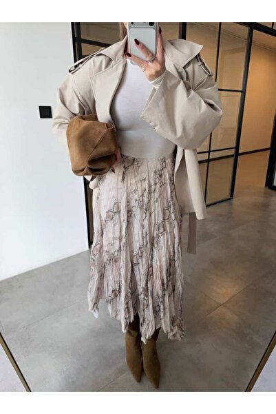 BB Bensu Buyruk DESENLİ TÜL ETEK